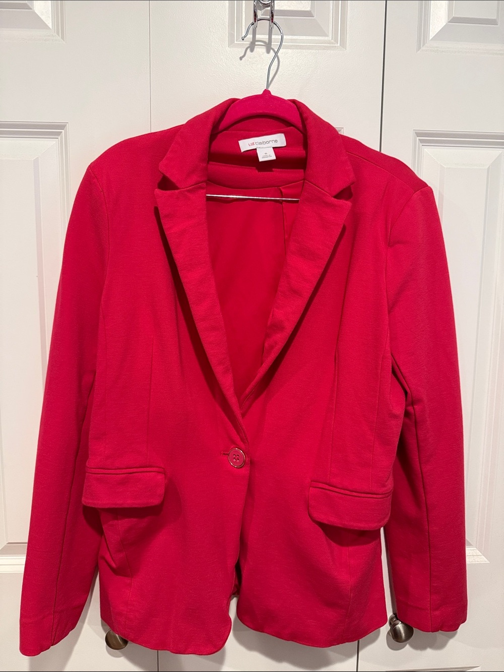 Liz Claiborne Bright Pink Single-Button Blazer